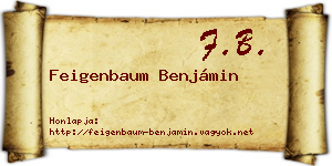 Feigenbaum Benjámin névjegykártya
